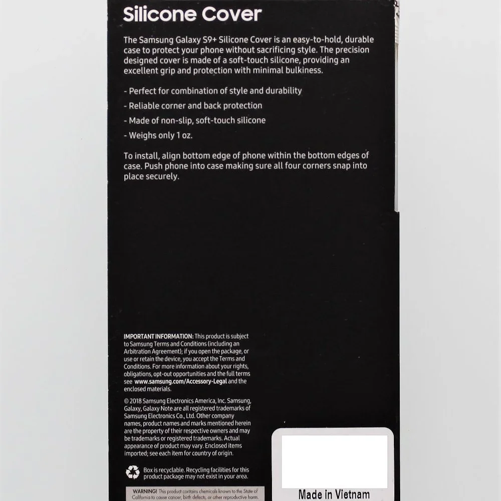 Samsung Silicone Cover For Samsung Galaxy S9+ Gray